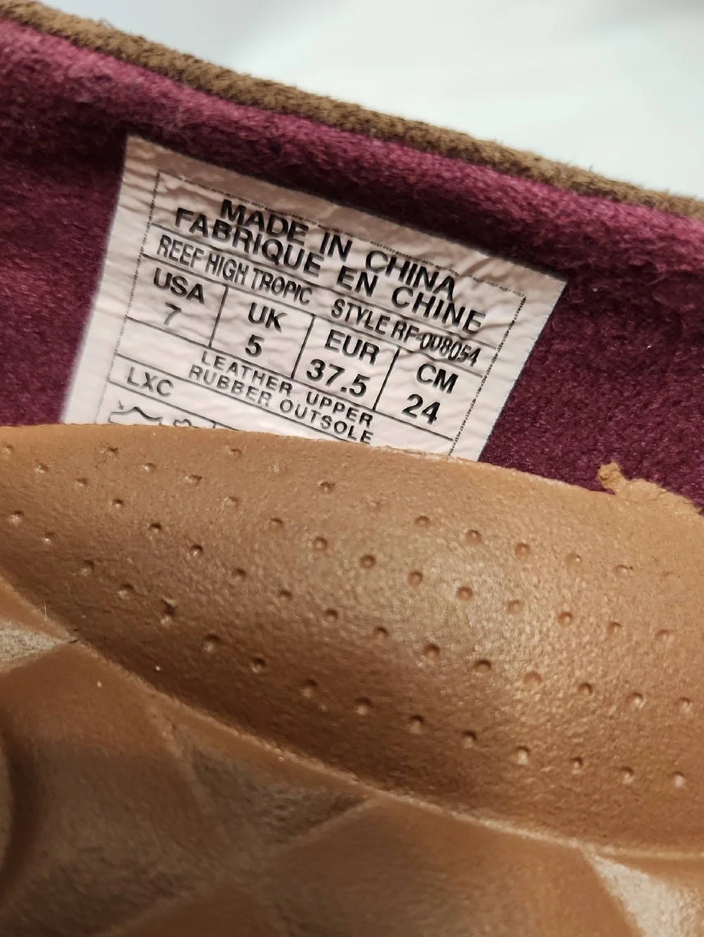 Reef High Tropic Brown Multicolored Aztec Print Suede Wedges (W Size 7)